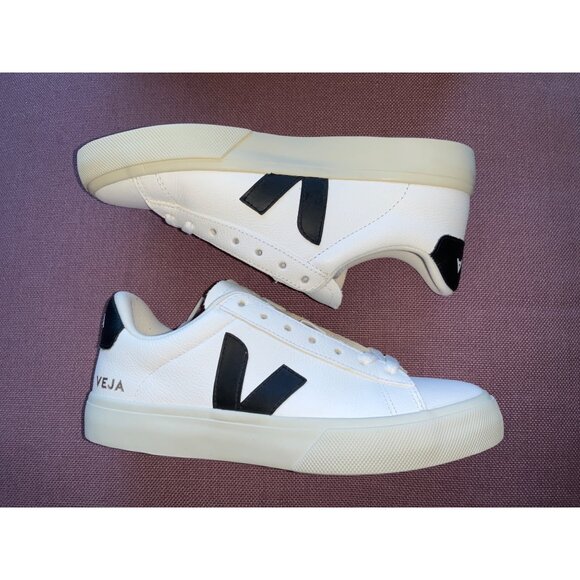 Veja Campo Sneaker in Extra White & Black 38 7 Ne with Box Womens Athletic SHoes - Picture 7 of 15